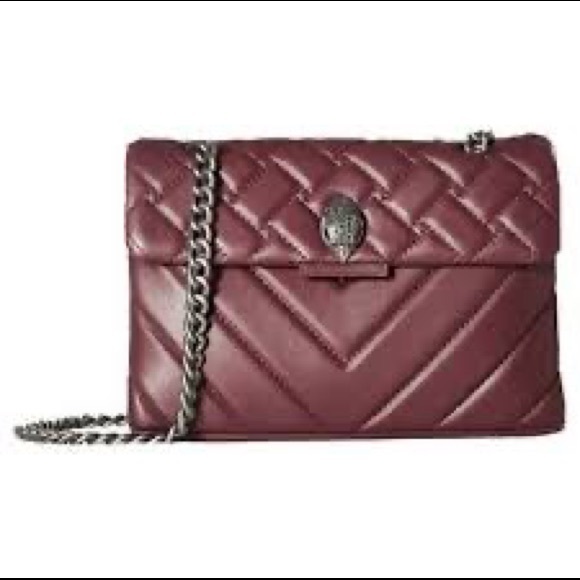 Striking dark Berry Kurt Geiger London Kensington large bag NEW - Picture 7 of 13